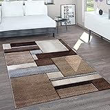 Paco Home Teppich Wohnzimmer Kurzflor Vintage Handgearbeiteter Konturenschnitt 3D Optik Meliert, Grösse:120x170 cm, Farbe:B