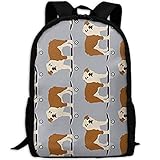 Laptop Rucksack Englische Bulldogge Skateboard Jungen Casual Daypack Anti-Diebstahl Schultasche Wasserdicht College Daypack Für Jungen Mädchen, 28X16X43