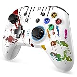 Controller für Switch, Bluetooth Wireless Pro Controller mit Wiederaufladbarer Akku, Dual Shock und Turbo Funktionen, Gamepad mit 6-Achsen Gyrosko, Zubehörsets für Sw