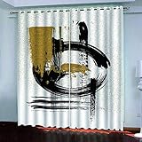 GSKBDQ Vorhang Blickdicht 3D Druck Abstrakter Goldener Fliegender Kran Muster Verdunkelungsvorhänge 100X160Cm（B X H） Gardinen Mit Ösen Wohnzimmer Schlafzimmer Kinderzimmer Thermovorhang Ösenschal 2E