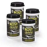 ROSTdelete Rostentferner | Naturprodukt auf Basis von Zitronensäure | Entroster für Fahrrad, Auto, Motorrad, Werkzeug und mehr ohne giftige Dämpfe | Echter Rostentferner, kein Rostumwandler [4.000g]