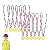 12pcs Gewinner Medaillen Gold,Goldmedaillen für Kinder,Medaillen Kindergeburtstag,Medaillen Metall,Gold Medaillen Kinder,Kinder Medaille,Medaillen Fussball,für Kinder Sport Party, Wettbewerb,