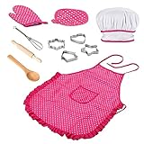 DierCosy Tools Kinder Backset, Kinderküche Talend Play Weihnachten Spielzeug für Mädchen Jungs, Kochen Backen Set Chef Rollenspiel Küchenzubehör Fü