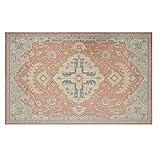 XIAOLIN Vintage Bedrucktes Gewebtes Rechteck Bereich Teppiche, Wohnzimmer Schlafzimmer Im Persischen Ethnischen Stil Teppich Distressed Non-Shedding (Color : 01, Size : 40x120CM)