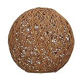 Beaupretty Rattan- Deckenleuchte- Form Runder Weave- Hängen- Light- Gerät Modern Gitter- Wicker- Kugel- Kugel- Stil- Lampenabdeckung für Home- Restaurant ( Dunkler Kaffee )