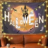 YYRAIN Halloween Polyester Wandtuch Home Lustige Tapisserie Wohnzimmer Schlafzimmer Wanddekoration Bar Bankett Hintergrund Wand 39x28 Inch{W100xH70cm}