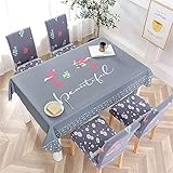 CCBAO Polyester wasserdichte Rechteckige Küchentischdecke-Blattmuster Quadratische Tischdecke-Geeignet Für Couchtisch-Esstisch-Schreibtisch-Gartendekoration Im Freien 140x180