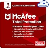 McAfee Total Protection 2022 | 3 Geräte | Virenschutz- und Internet-Sicherheitssoftware | inkl. VPN, Kennwort-Manager | PC/Mac/Android/iOS | 1-Jahres-Abonnement | Download-C