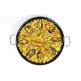 Paella-Pfanne für 6 bis 8 Personen mit Griffen Paellapfanne 36 cm Bratpfanne Paella Pfanne Kohlenstoffstahl (Servierpfanne, Carbonstahl, Antihaftbeschichtung)