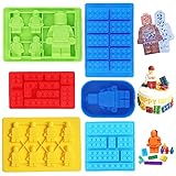 Sunshine smile 6er-Set Baustein-Antihaft-Eiswürfelform, Schokoladenform-Set Seifenherstellung Form Schokoladenformen, Handgemachte Seifen Silikonform, Silikonform für Seifen, Kuchen Backen F
