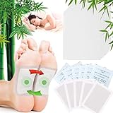 Detox Fußpflaster,100 Stuck Bambus Pflaster Detox FußPflaster,Detox Fusspflaster Natürliche,Deep Cleansing Foot Pads Fusspflaster,Fördern die Durchblutung,Körper entgiften,Verbessern den S