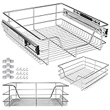 Kesser® Teleskopschublade 2x 50 cm ✓ Küchenschublade ✓ Küchenschrank ✓ Korbauszug ✓ Schrankauszug ✓ Vollauszug ✓ Schub