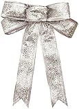 GIAOYAO Weihnachtsband-Bögen Glitter Weihnachtsbogen Weihnachtskranz Bogen for Weihnachtsfest-Dekoration (Farbe : Silver)