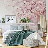 Fototapete Zarte Kirschblüten Vlies Tapete Kirschblütenbaum Kirschbaum Blüten Frühling Sakura Hanami Natur Bäume Knospen Wall-Art - 432x300