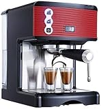 BXU-BG Kaffeemaschine Kaffeemaschinen Kleine Haushaltsvollhalbautomatische Espresso Grinder Pumpendruck Dampf-Schaum-Office-Kapazität 1.7L Tragb