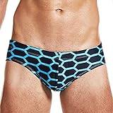 PBHYDK Bademode Herren Badeanzüge Mann Spleißen Print Herren Badehose Badehose Shorts Beach Wear Slip Unterhose Bik