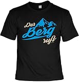 Wanderer Bergsteiger Sprüche T-Shirt Naturfreunde : Der Berg Ruft -Tshirt Berge Wandern Klettern Gr: L
