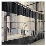 ALGXYQ PVC Balkon Regenschutz für Terrasse, Pavillon, AußEnbereich Transparente Plane Faltbar，Mit Ösen，Antifouling, Kunststoff, 0,5 Mm, 47 Größen (Color : Schwarz, Size : 27.88x9.84ft/8.5x3m)