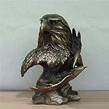 Wqison Figur, Figuren, Statue, Statuen, Statuette, Skulpturen, Abstrakt Hawk Büste Skulptur handgemachte Harz-Fliegen-Adler-Statue Compatible with kreative Innen Wohnzimmer Kinderzimmer Hauptdek