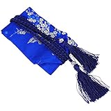 Amosfun Frauen Kimono Obi Gürtel im Japanischen Stil Bestickte Taillenbänder Hüftgurt mit Quaste für Yukata Robe Accessoires Sap