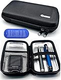 SEWAS Diabetic Care,Tasche Hardcase Blutzuckermessgerät & Diabetes Zubehör, Reisetasche, Diabetikertasche für Insulin, Pen Case, Gü