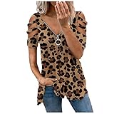 Damen Langarm Blusen T-Shirt Schulterfrei Mode Lose Rundhals Kurzarm Freizeit Oberteile GroßE GrößEn Leinenbluse T-Shirt Tops 5 Oberteile T-Shirt(#0104+03-A29, XL)