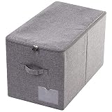 iwill CREATE PRO 56 (L) x 32 (B) x 33 cm (H), zusammenklappbare Winterkleidungs-Vorratsbehälter mit Deckel, kompatibel mit IKEA Pax Closet mit Einer Tiefe von 60 cm, dunkelg