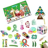 Adventskalender Fidget Toys Pack für Kinder, 24Days Christmas Adventskalender Fidget Toys Box, Sensory Pop Bubble Fidget Toys für Weihnachtsfeierbevorzugung (5, OneSize)