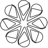 Cymeosh Büroklammer Schwarz Set, 100pcs Büroklammern Wasser Tropfen Form Kleine Papierklammern Metall Lesezeichen Clips Zeichen Clips für Buch, Memo, Papier, Poster, F