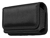 AQ Mobile Gürteltasche für Smartphone, Größe XL (innen: 16 x 8 x 1,1 cm) aus Nylon, kompatibel mit Apple iPhone 13 Pro Max, Samsung Galaxy S20 Plus, Apple iPhone 11 Pro Max, Redmi Note 10