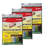 Preisjubel 120 x Reinex Mottenpapier, Mottenfalle, Teppichkäfer, Textil-Motte, Teppichk
