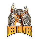 car Sticker Creative Deer Hunter Aufkleber Jagd Auto Aufkleber Motorrad Zubehör Abdeckung Kratzer wasserdichte PVC 16 cm x 12 cm (Size : 24cm x 18cm)