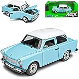 Welly Trabant 601 Limousine Blau mit Weißem Dach 1/24 M