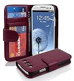 Cadorabo Hülle für Samsung Galaxy S3 / S3 NEO in Bordeaux LILA – Handyhülle mit Magnetverschluss und 3 Kartenfächern – Case Cover Schutzhülle Etui Tasche Book Klapp Sty