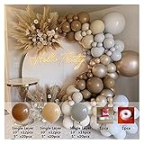 Luftballon 102 Teile/los Kaffee braun Latex Ballons Bogen kit Gold Haut Farbe Girlande Geburtstagsfeier Dekorationen Backdrop Party dekor (Color : As picture1)