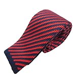 ZSRHH-Neckchiefs Halstücher Herren Flache Schmale Krawatte Rote und Blaue Streifen Casual Joker Wolle gestrickte Kraw