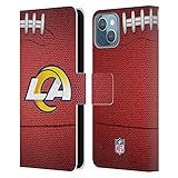 Head Case Designs Offizielle Zugelassen NFL Fußball Los Angeles Rams Graphics Leder Brieftaschen Handyhülle Hülle Huelle kompatibel mit Apple iPhone 13