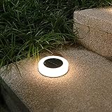 8. LED Solar-Rasen-Yard-LED-Nachtlicht Solarstrom-Begräbnis-Lichter Garten Outdoor-Pfadboden unter der Bodentreppe Terrassendielen Licht (Emitting Color : Warm White)