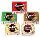 Senseo Pads, Probierbox mit 5 Sorten, 66 Kaffeepads, 5er Vielfaltspak
