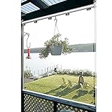 YJFENG Transparenter Planenvorhang, 0,5 Mm Wasserdichtes PVC Fensterpartitionsbildschirm, Kunststoff Winddicht Regendicht Vinyl-Rollos Für Pergola-Außenterrasse (Farbe : Klar, Größe : 80x200cm)