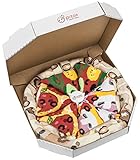 Rainbow Socks - Damen Herren Pizza Socken Box Mix Capricciosa Pepperoni Vegetarische - 4 Paar - Größen 41-46