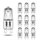 G9 Halogenlampen 25W Dimmbar, G9 klar Kapselglühlampen 2800K Warmweiß, AC 230V, 250LM, CRI 99, Standard G9 Lampensockel, 10er Pack