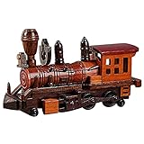 DONGYUCHUN Retro Industrial Style Holz Dampfzug Modell, Handgefertigtes Zugspielzeug Für Wohnkultur Handwerk Ornamente Kinder Geschenk,