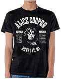 Alice Cooper Herren Schule Lyrics T-Shirt, Medium, Black