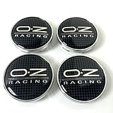 Set of 4 OZ Racing Alloy Wheels Centre Hub Caps 60mm Cover Carbon Effect Wheel Badge O. Z. O-Z Set von 4 OZ Racing Alufelgen Center Radkappen Radkappen Nabendeckel Nabenkappen 60mm Abdeckung Carbon- Effekt Wheel Abzeichen O. Z. O -Z