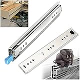 Yeanee 1 Paar Schwerlastauszüge Mit Schloss Schubladenschienen, 250 950 1400 1500mm Teleskopschienen, Zur Ideal Für Den Außenbereich, Belastbar Bis 50 Kg (Size : 50)