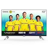 CHiQ 40 Zoll (100 cm), Android 9.0, Smart TV, FHD, WiFi, Bluetooth, Google Assistant, Netflix, Prime Video, HDMI, USB