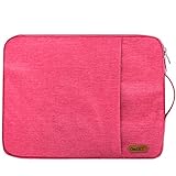 OneGET Laptop-Hülle kompatibel mit MacBook Pro 15-15,6 Zoll (38,1-39,6 cm), Polyester, vertikal, helle Aquarell-Tasche mit Tasche (39,6-40,6 cm), Rosarot)