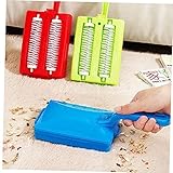Ruluti 1pc Doppelbürste Hand Teppich Tischbürste Kunststoff Kehrmaschine Crumb Schmutzreiniger Rollenwerkzeug Reinigungsbürsten Mithelfer Zufällige Farb