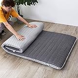 SHUONING Matratze Japanische Traditionelle Tatami Bodenmatte Klappfuton Weiche Dicke Schlafmatte Camping Tragbare Studentenwohnheim Gästematratze,Schwarz,100cm*200